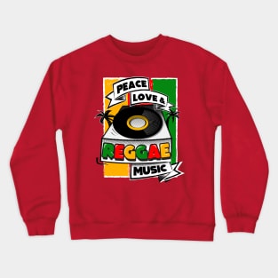 Peace, Love & Reggae Music Crewneck Sweatshirt